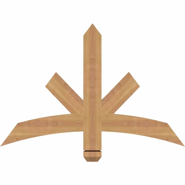 Ekena Millwork Alberta Smooth Timber Gable Bracket, Western Red Cedar, 36"W x 24"H x 1 1/2"D x 3 1/2"F, 16/12 Pitch GBW036X24X0204ALB00SWR - main